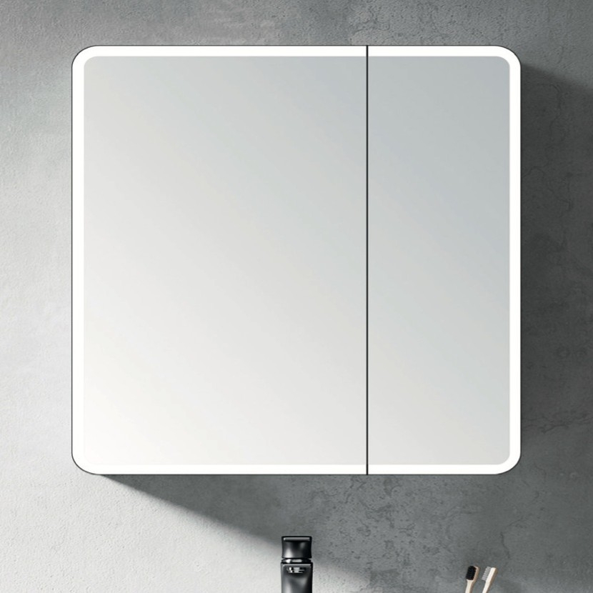 BRILAGI - LED Zrcadlová koupelnová skříňka s podsvícením NOTO DOUBLE 78x70 cm
