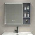 BRILAGI - LED Zrcadlová koupelnová skříňka s podsvícením NOTO SINGLE 60x65 cm