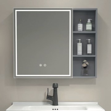 BRILAGI - LED Zrcadlová koupelnová skříňka s podsvícením NOTO SINGLE 60x65 cm