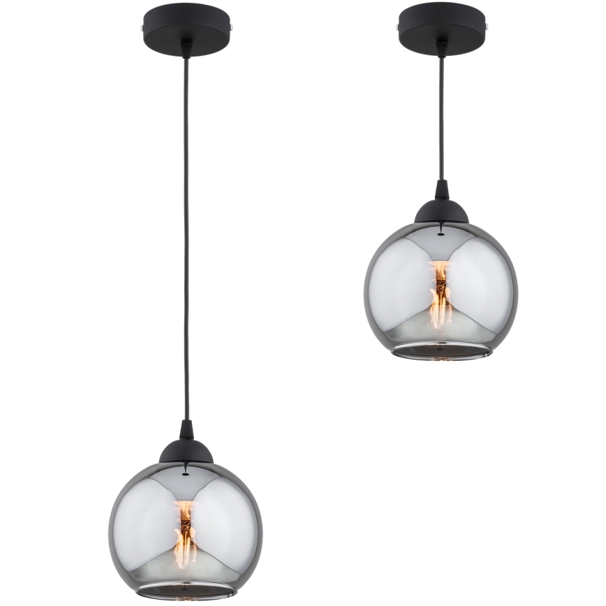Brilagi - Lustr na lanku 1xE27/60W/230V černá/kouřová šedá