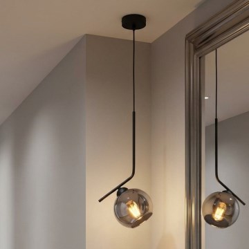 Brilagi - Lustr na lanku 1xE27/60W/230V černá/kouřová šedá