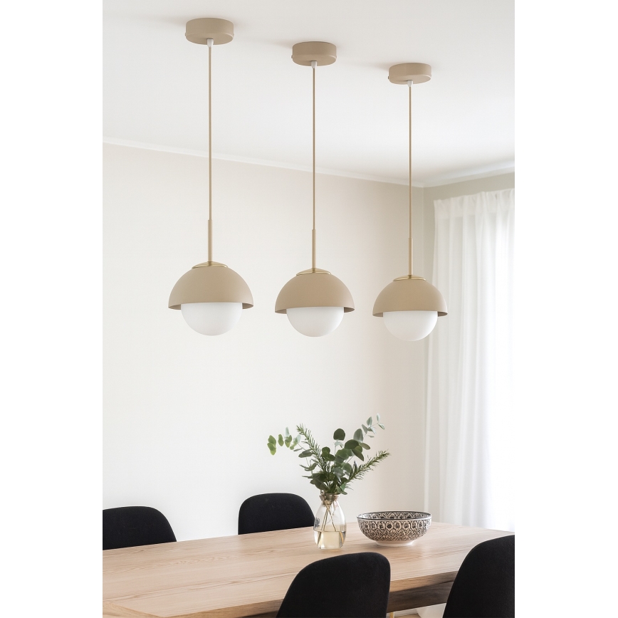 Brilagi - Lustr na lanku 1xE27/60W/230V pr. 18 cm béžová/zlatá