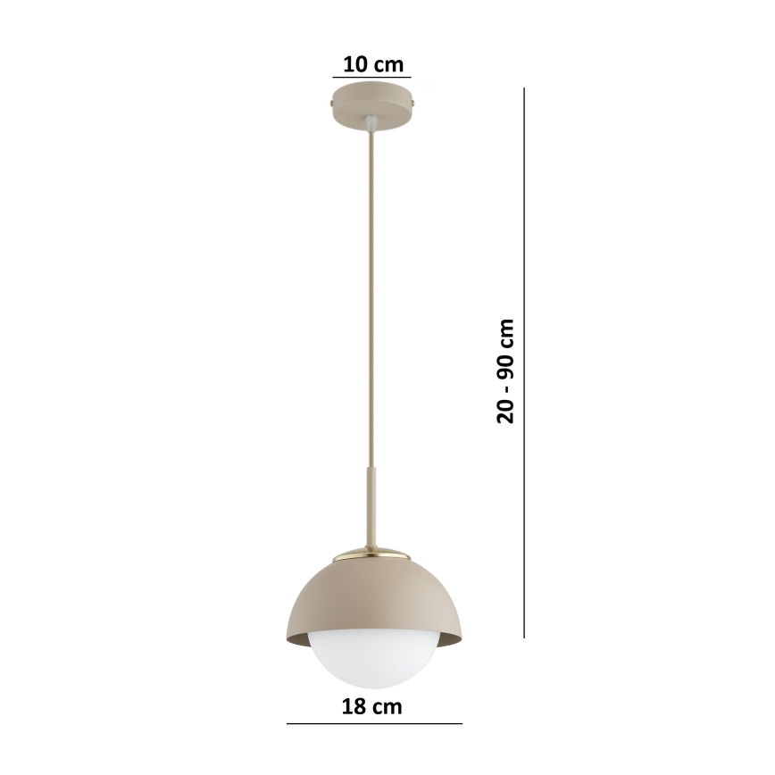 Brilagi - Lustr na lanku 1xE27/60W/230V pr. 18 cm béžová/zlatá