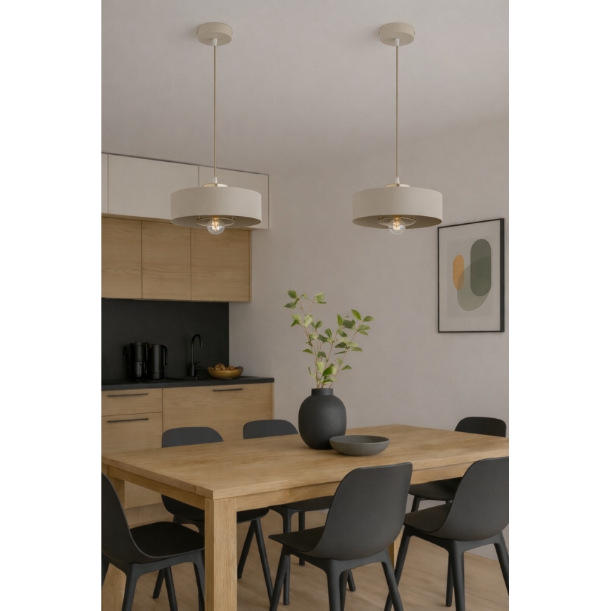 Brilagi - Lustr na lanku 1xE27/60W/230V pr. 30 cm béžová/zlatá