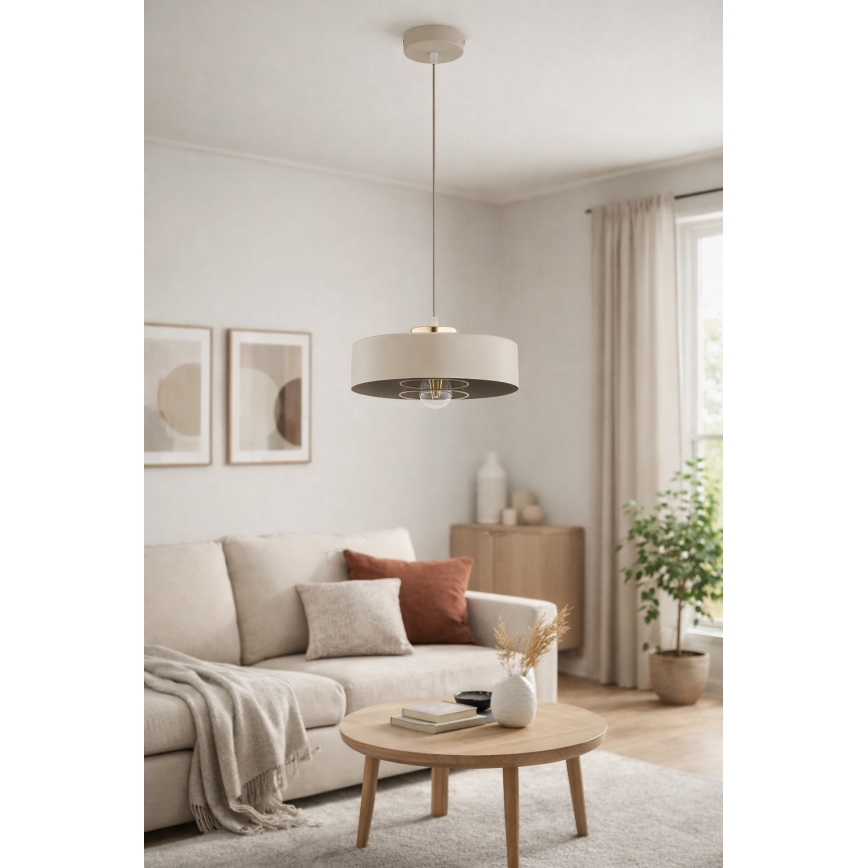 Brilagi - Lustr na lanku 1xE27/60W/230V pr. 30 cm béžová/zlatá