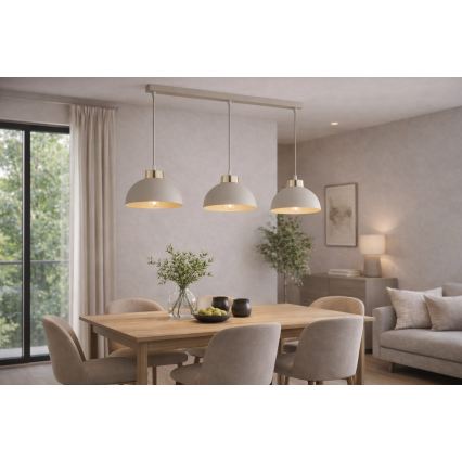 Brilagi - Lustr na lanku 3xE27/60W/230V béžová/zlatá