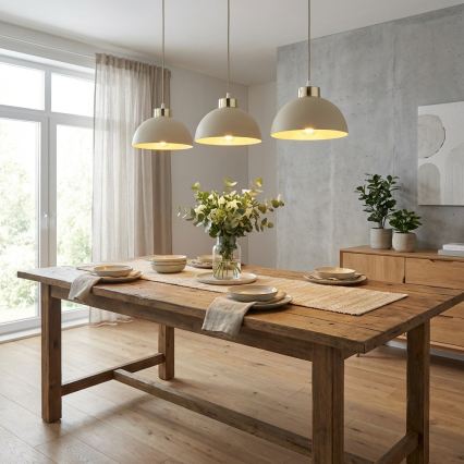 Brilagi - Lustr na lanku 3xE27/60W/230V béžová/zlatá