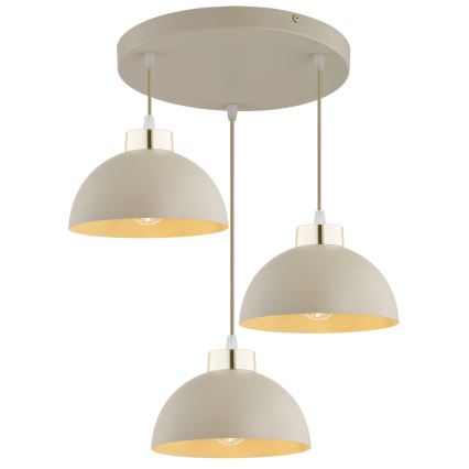 Brilagi - Lustr na lanku 3xE27/60W/230V béžová/zlatá