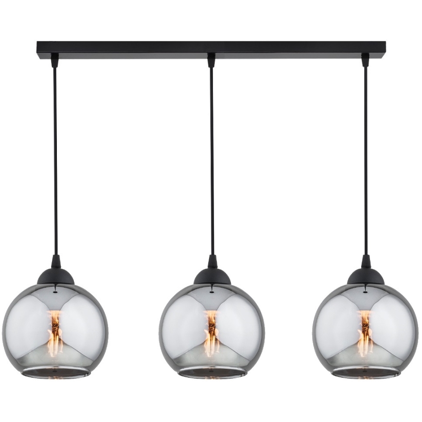 Brilagi - Lustr na lanku 3xE27/60W/230V černá/kouřová šedá