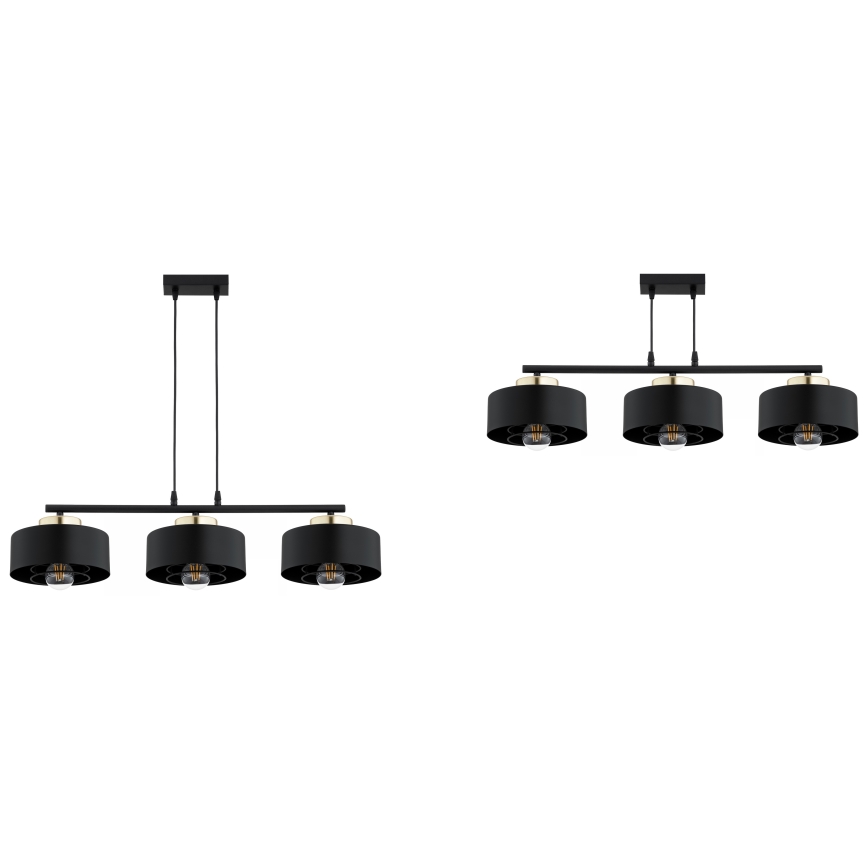 Brilagi - Lustr na lanku 3xE27/60W/230V černá/zlatá