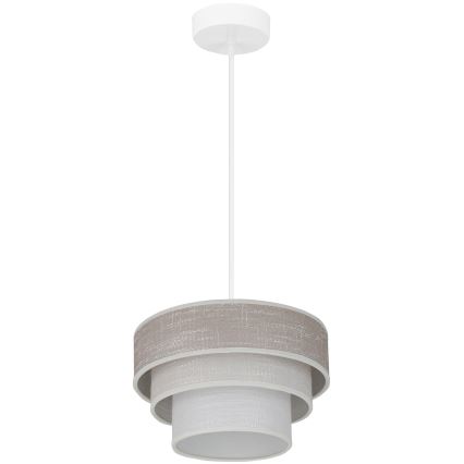 Brilagi - Lustr na lanku ALASKA LUNETA 1xE27/15W/230V pr. 25 cm šedá/krémová
