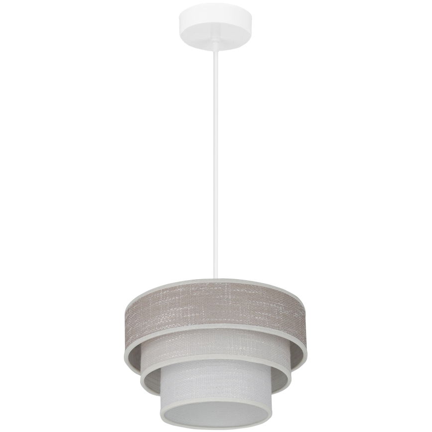 Brilagi - Lustr na lanku ALASKA LUNETA 1xE27/15W/230V pr. 25 cm šedá/krémová
