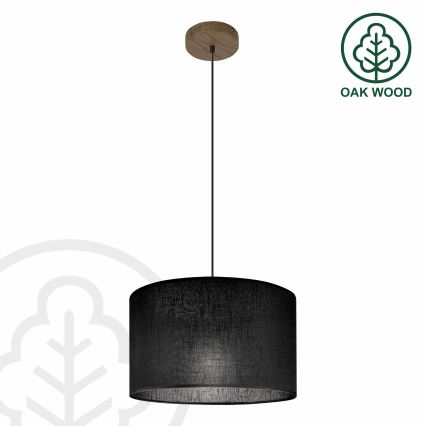 Brilagi - Lustr na lanku ANTHONY 1xE27/60W/230V dub ořech/černá
