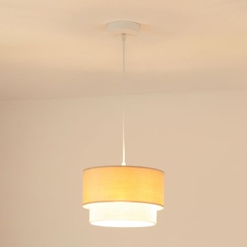 Brilagi - Lustr na lanku ARIZONA BOHO 1xE27/15W/230V pr. 25 cm béžová/bílá
