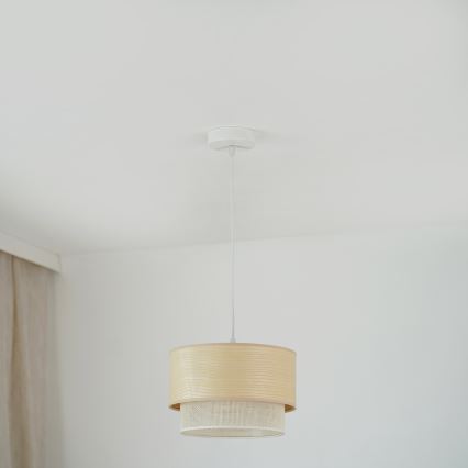Brilagi - Lustr na lanku ARIZONA BOHO 1xE27/15W/230V pr. 25 cm béžová/bílá
