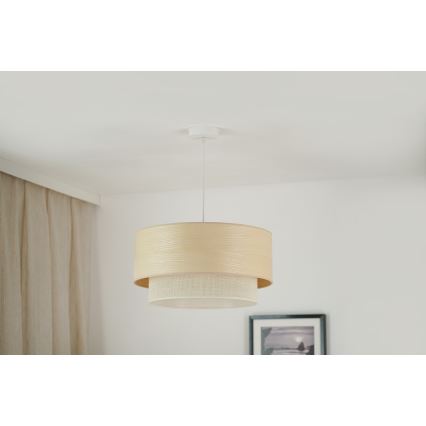 Brilagi - Lustr na lanku ARIZONA BOHO 1xE27/15W/230V pr. 45 cm béžová/bílá