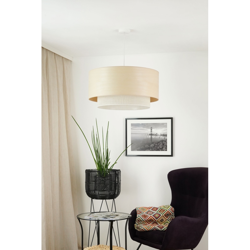 Brilagi - Lustr na lanku ARIZONA BOHO 1xE27/15W/230V pr. 60 cm béžová/bílá