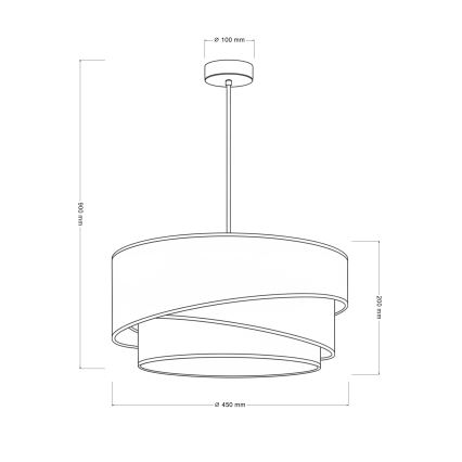 Brilagi - Lustr na lanku ARROW 1xE27/60W/230V pr. 45 cm béžová/zelená/bílá