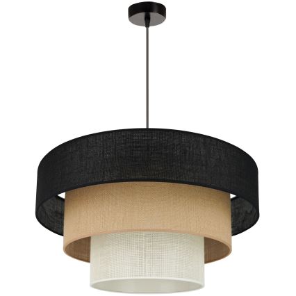 Brilagi - Lustr na lanku ASPEN LUNETA 1xE27/15W/230V pr. 60 cm černá/béžová/krémová