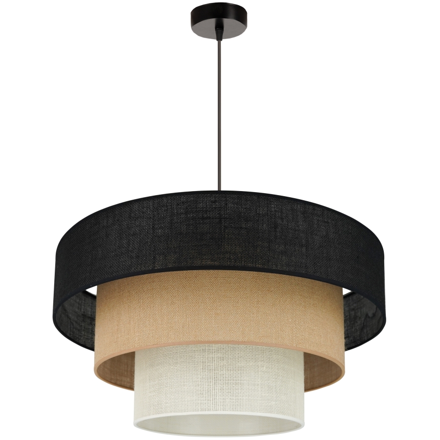 Brilagi - Lustr na lanku ASPEN LUNETA 1xE27/15W/230V pr. 60 cm černá/béžová/krémová