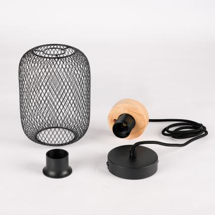 Brilagi - Lustr na lanku BASKLITE 1xE27/15W/230V dřevo/černá