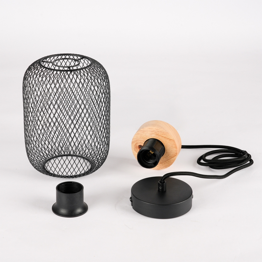 Brilagi - Lustr na lanku BASKLITE 1xE27/15W/230V kaučukovník/černá