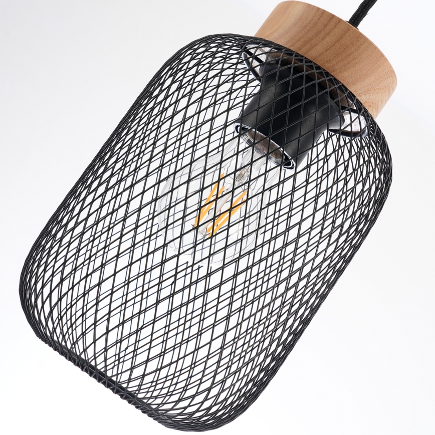 Brilagi - Lustr na lanku BASKLITE 3xE27/15W/230V kaučukovník/černá