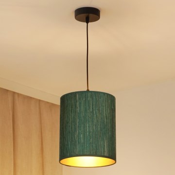 Brilagi - Lustr na lanku BOSTON ROLLER 1xE27/15W/230V pr. 21 cm sláma zelená/zlatá