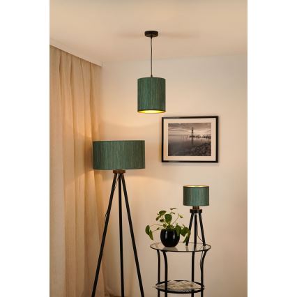 Brilagi - Lustr na lanku BOSTON ROLLER 1xE27/15W/230V pr. 21 cm sláma zelená/zlatá