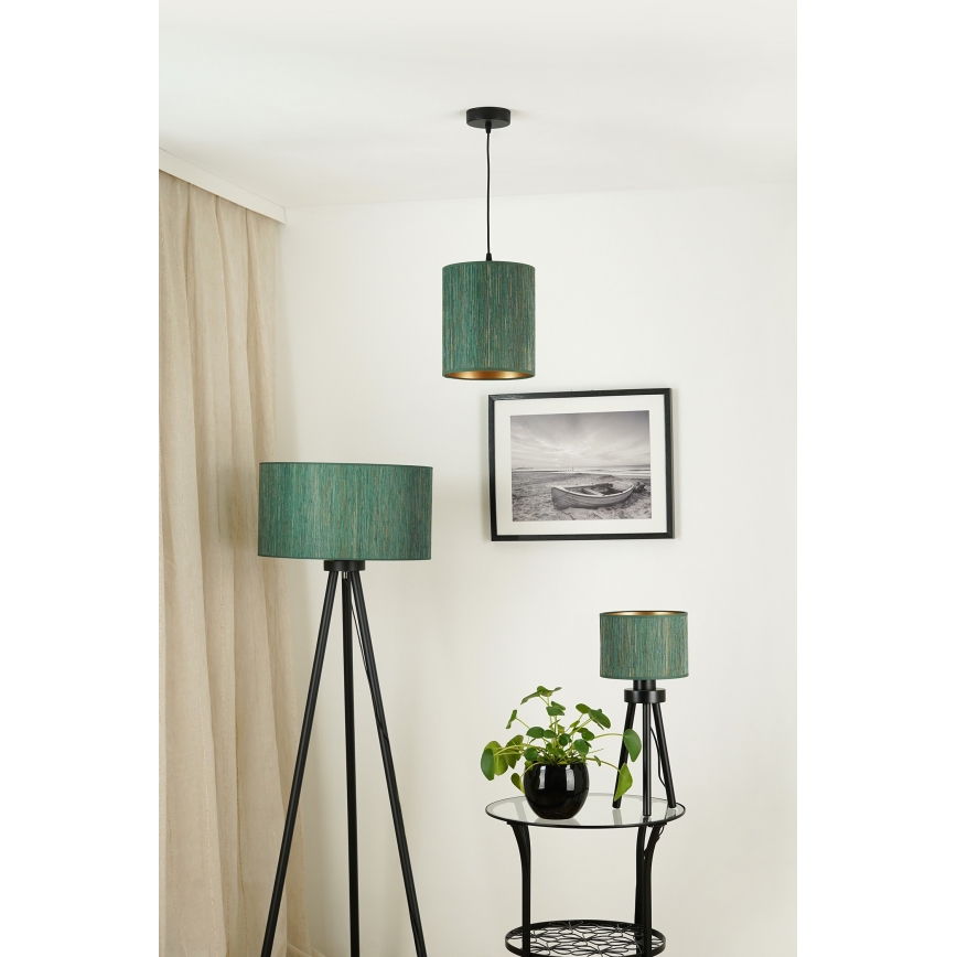Brilagi - Lustr na lanku BOSTON ROLLER 1xE27/15W/230V pr. 21 cm sláma zelená/zlatá