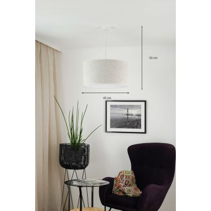 Brilagi - Lustr na lanku BOUCLE ROLLER 1xE27/15W/230V pr. 45 cm krémová