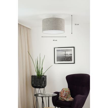 Brilagi - Lustr na lanku BOUCLE ROLLER 1xE27/15W/230V pr. 45 cm šedá