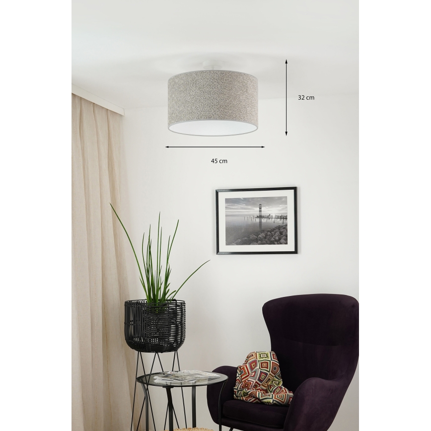 Brilagi - Lustr na lanku BOUCLE ROLLER 1xE27/15W/230V pr. 45 cm šedá