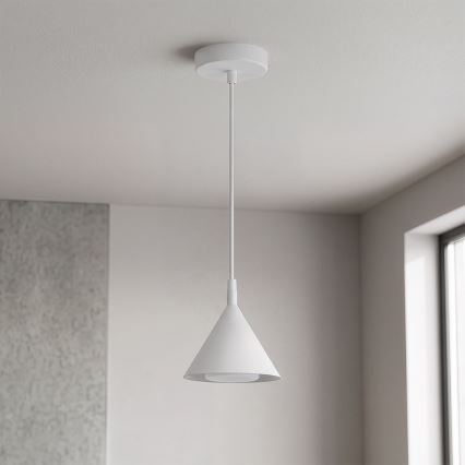 Brilagi - Lustr na lanku CONE SINGLE 1xGX53/15W/230V bílá