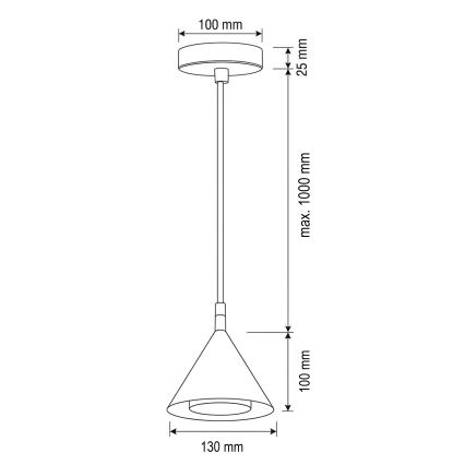 Brilagi - Lustr na lanku CONE SINGLE 1xGX53/15W/230V bílá