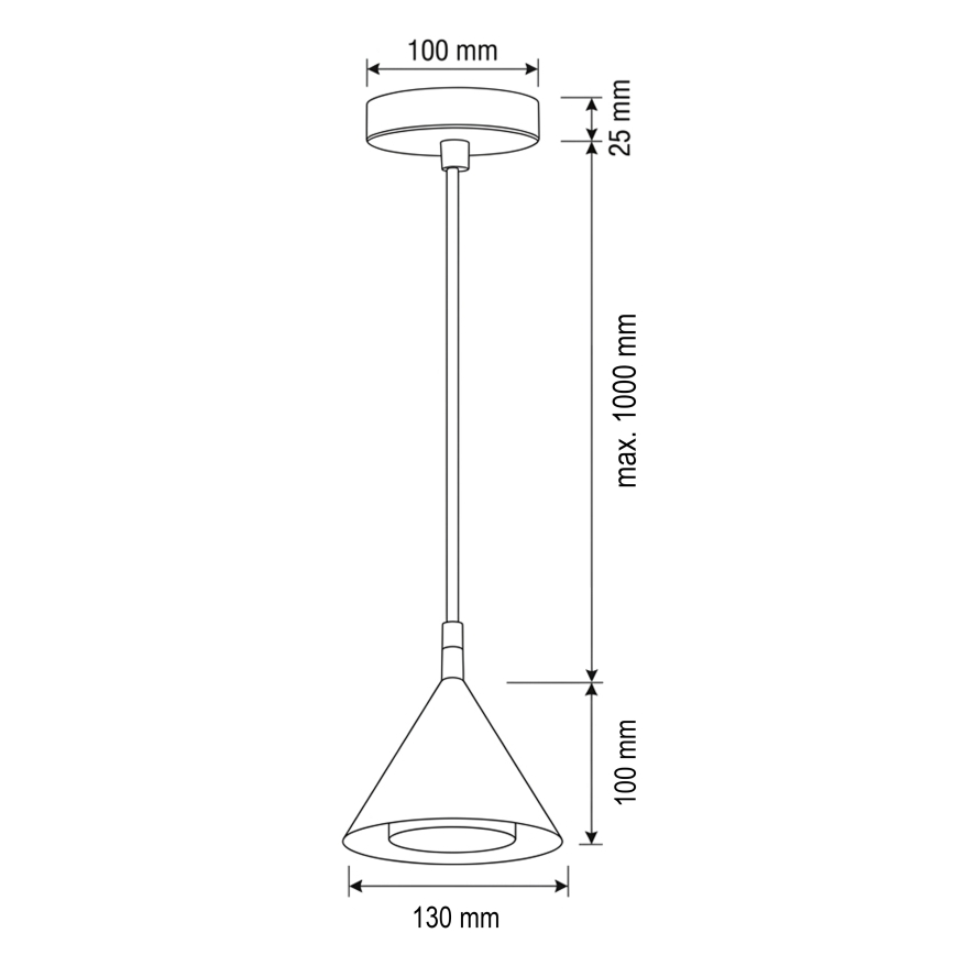 Brilagi - Lustr na lanku CONE SINGLE 1xGX53/15W/230V bílá