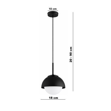 BRILAGI - Lustr na lanku COSMO 1xE27/60W/230V pr. 18 cm černá