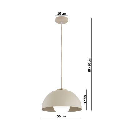 Brilagi - Lustr na lanku COSMO 1xE27/60W/230V pr. 30 cm béžová/zlatá