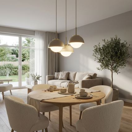 Brilagi - Lustr na lanku COSMO 3xE27/60W/230V béžová/zlatá