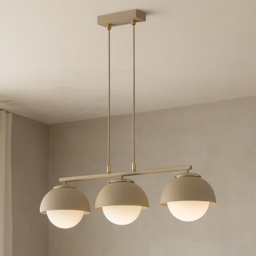 Brilagi - Lustr na lanku COSMO 3xE27/60W/230V béžová/zlatá