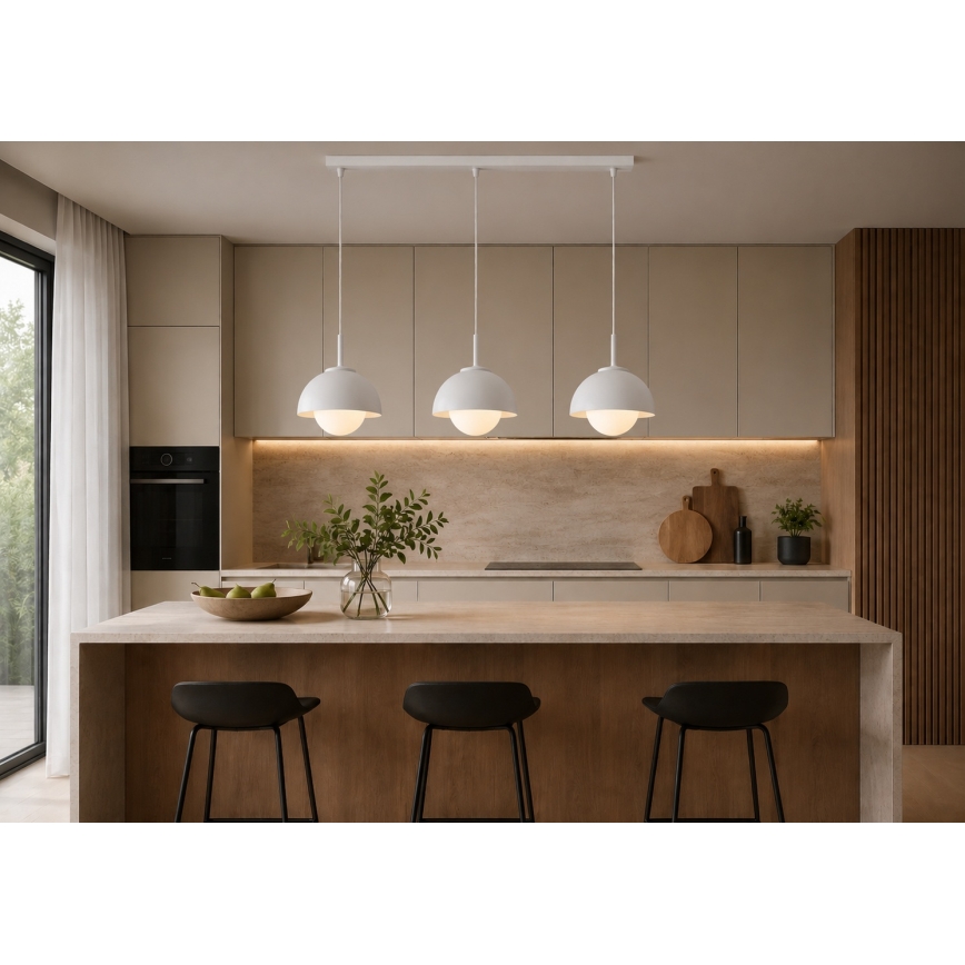 BRILAGI - Lustr na lanku COSMO 3xE27/60W/230V bílá/zlatá