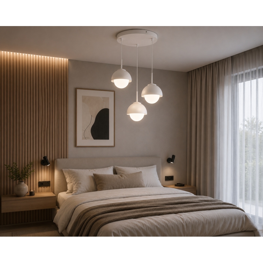 BRILAGI - Lustr na lanku COSMO 3xE27/60W/230V bílá/zlatá