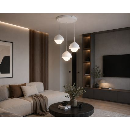 BRILAGI - Lustr na lanku COSMO 3xE27/60W/230V bílá/zlatá