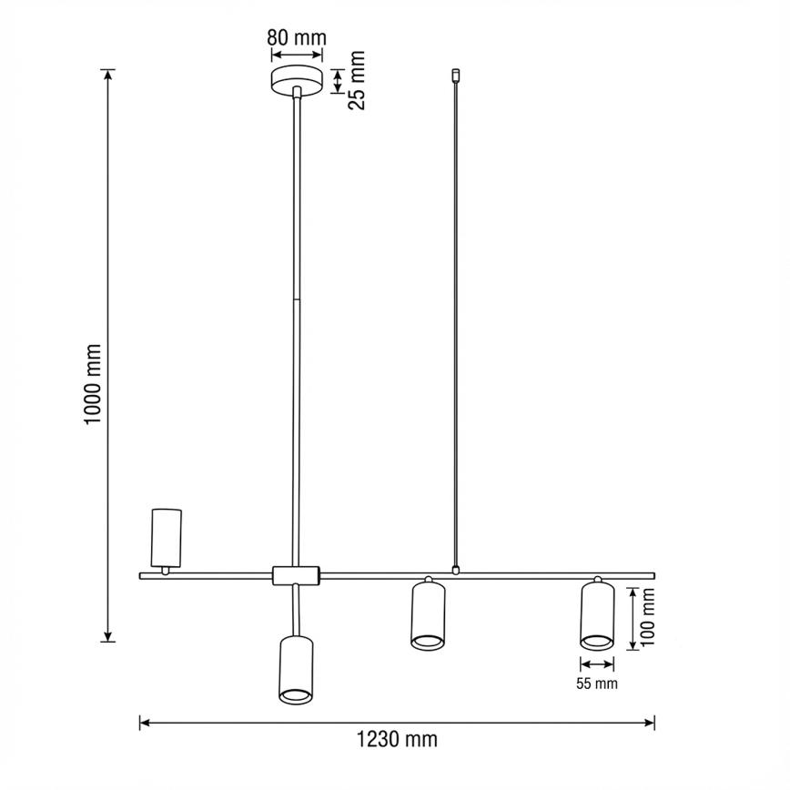 Brilagi - Lustr na lanku CRANE 4xGU10/30W/230V béžová