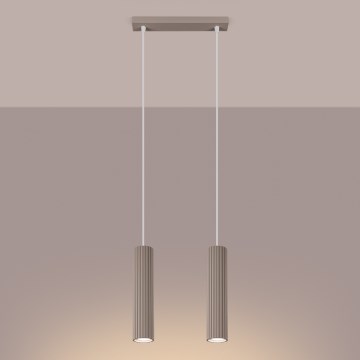 Brilagi - Lustr na lanku CRESTO 2xGU10/10W/230V taupe
