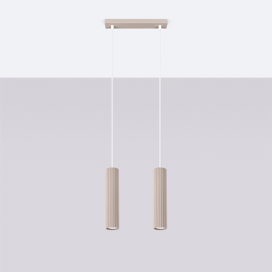 Brilagi - Lustr na lanku CRESTO 2xGU10/10W/230V taupe