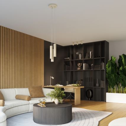 Brilagi - Lustr na lanku CRESTO 3xGU10/10W/230V krémová