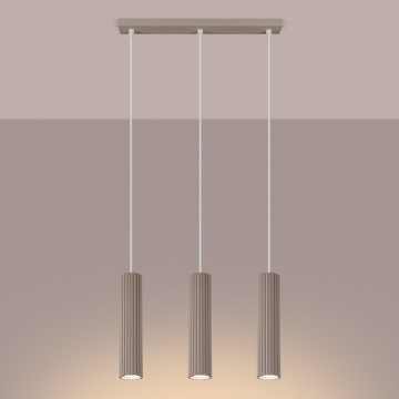 Brilagi - Lustr na lanku CRESTO 3xGU10/10W/230V taupe