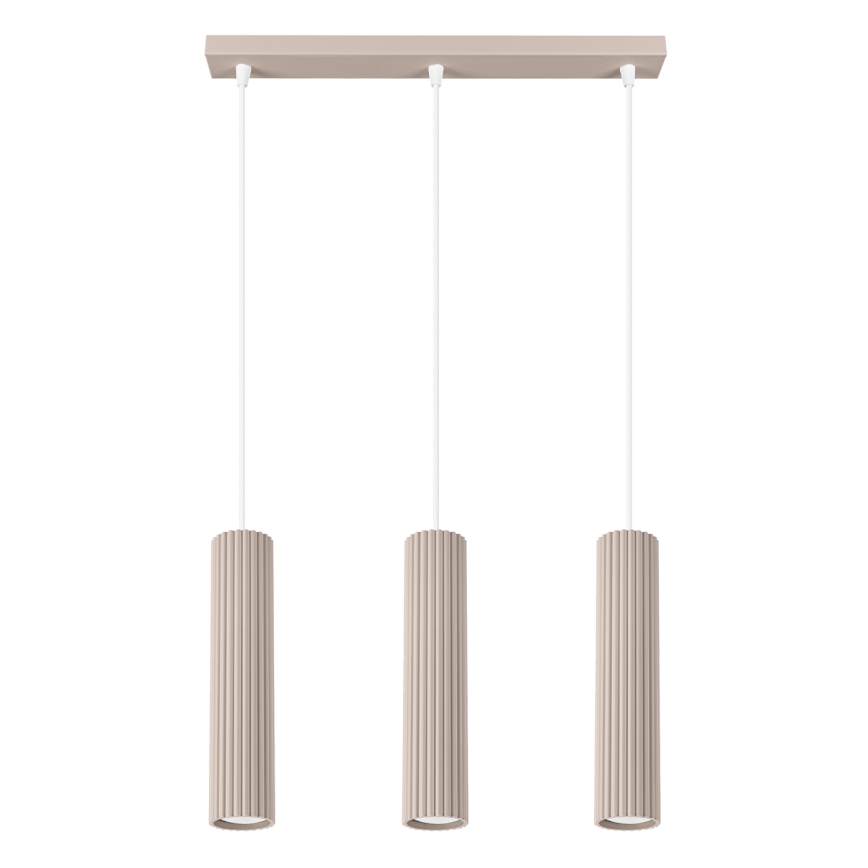 Brilagi - Lustr na lanku CRESTO 3xGU10/10W/230V taupe