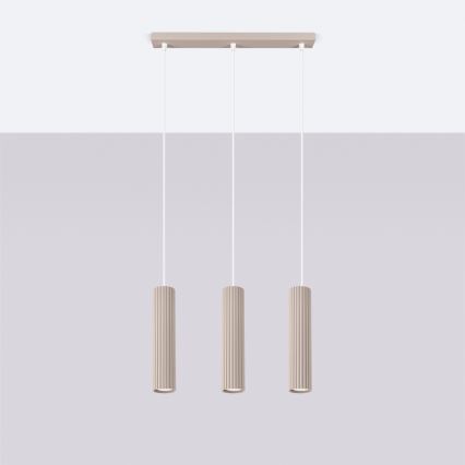 Brilagi - Lustr na lanku CRESTO 3xGU10/10W/230V taupe